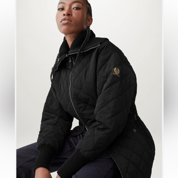 NWT Belstaff Boardwalk Winter Turtleneck Quilted Coat Size 40 | US 6 - Picture 2 of 14